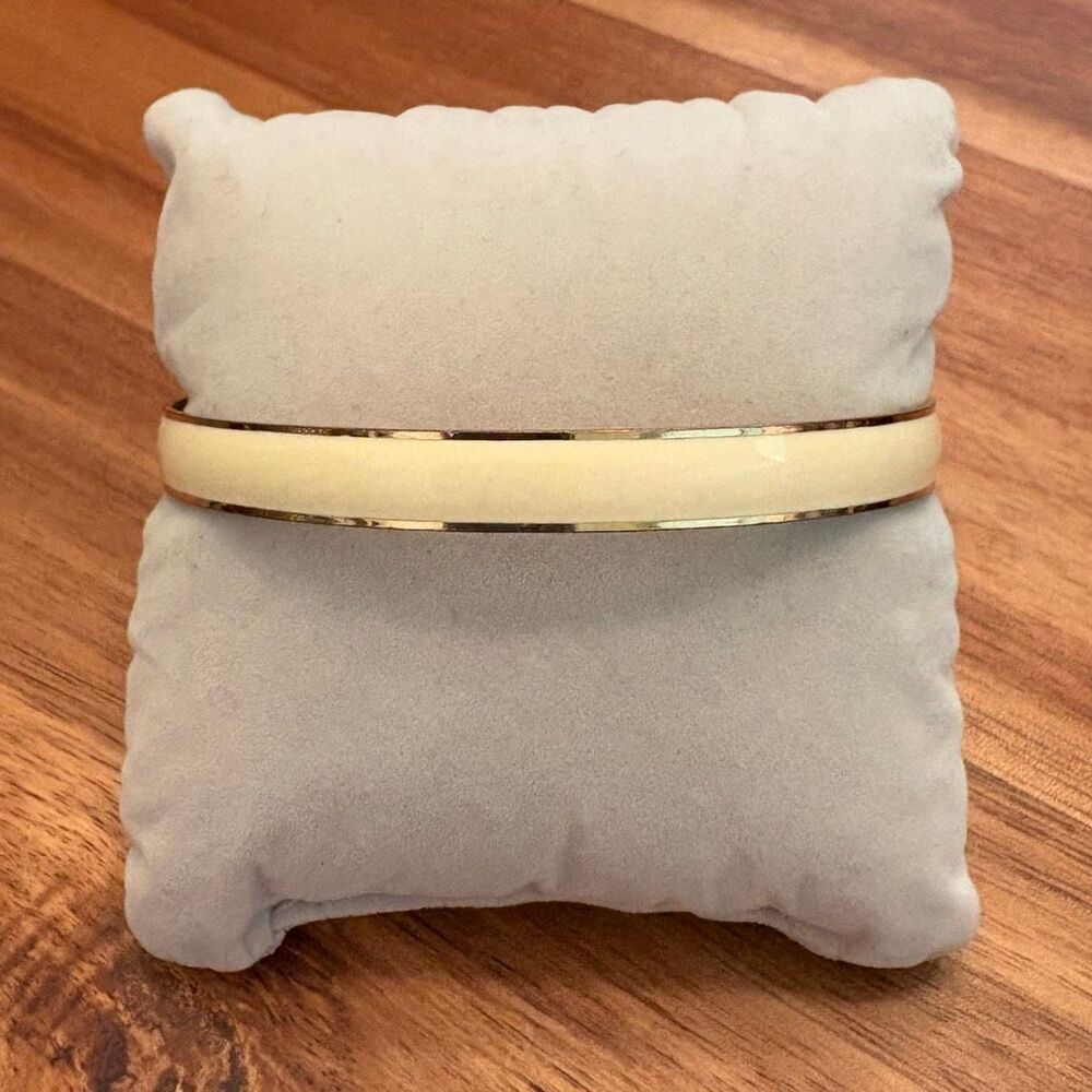 J.Crew | Cream Enamel Bangle | 2.5” Diameter